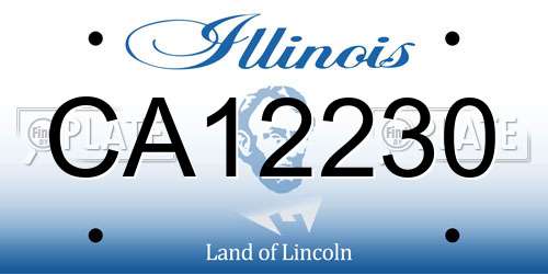 CA12230 Illinois License Plate