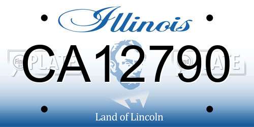 CA12790 Illinois License Plate