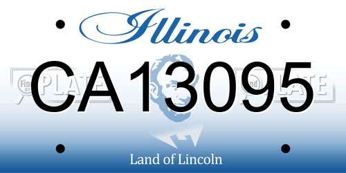 CA13095 Illinois License Plate