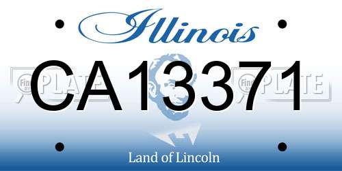 CA13371 Illinois License Plate