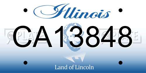 CA13848 Illinois License Plate
