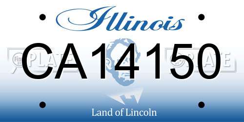 CA14150 Illinois License Plate