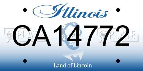CA14772 Illinois License Plate