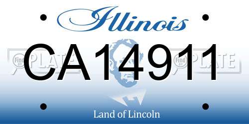 CA14911 Illinois License Plate