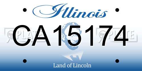 CA15174 Illinois License Plate