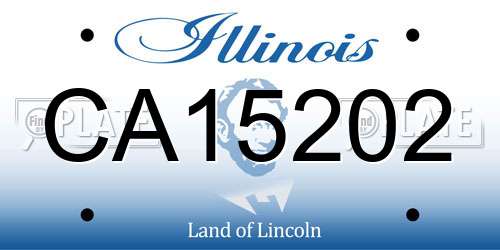 CA15202 Illinois License Plate