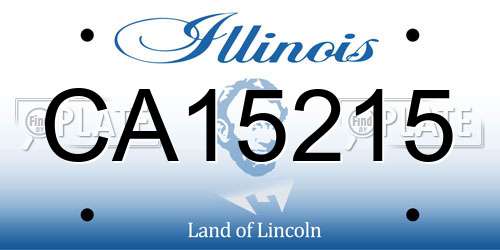 CA15215 Illinois License Plate