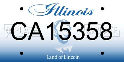 CA15358 Illinois License Plate
