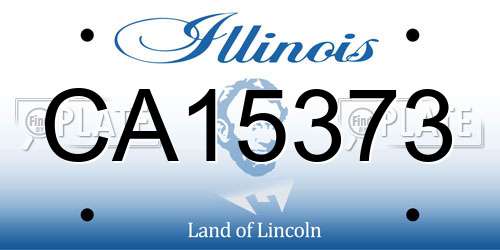 CA15373 Illinois License Plate