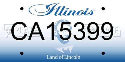 CA15399 Illinois License Plate