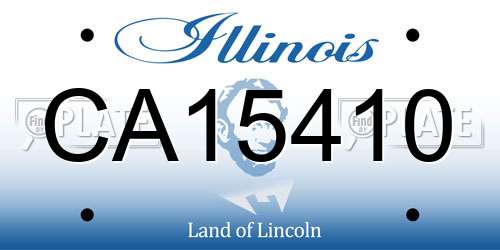 CA15410 Illinois License Plate