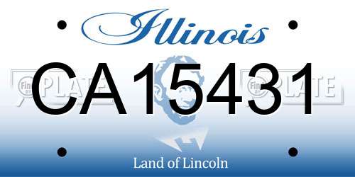 CA15431 Illinois License Plate