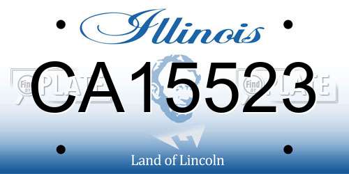 CA15523 Illinois License Plate