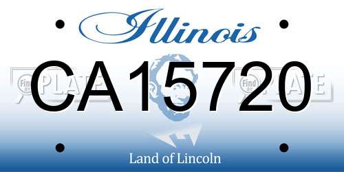 CA15720 Illinois License Plate