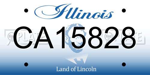 CA15828 Illinois License Plate