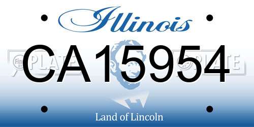 CA15954 Illinois License Plate