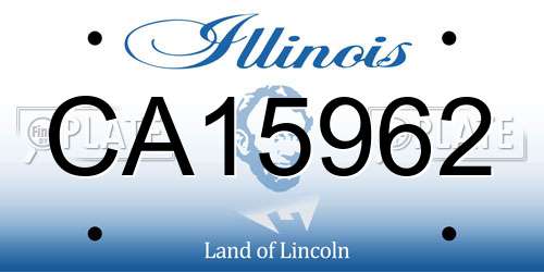CA15962 Illinois License Plate