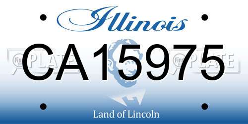 CA15975 Illinois License Plate