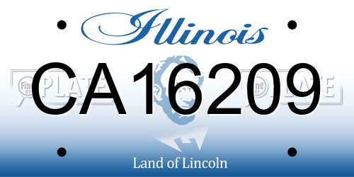 CA16209 Illinois License Plate