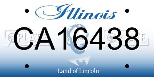 CA16438 Illinois License Plate
