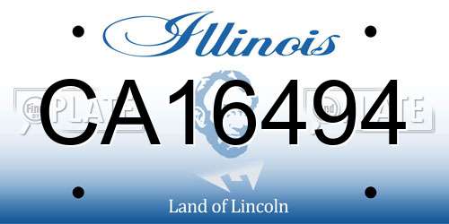 CA16494 Illinois License Plate