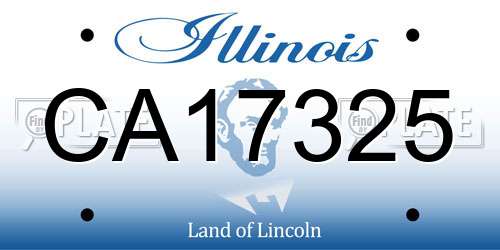 CA17325 Illinois License Plate