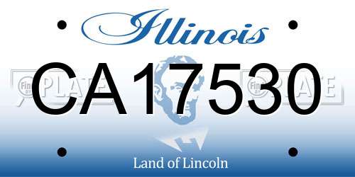 CA17530 Illinois License Plate