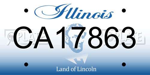 CA17863 Illinois License Plate