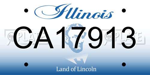 CA17913 Illinois License Plate
