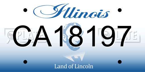 CA18197 Illinois License Plate