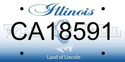 CA18591 Illinois License Plate