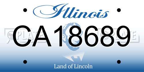 CA18689 Illinois License Plate