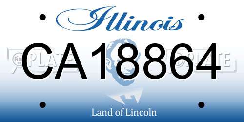 CA18864 Illinois License Plate