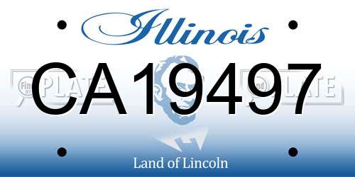CA19497 Illinois License Plate