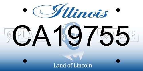 CA19755 Illinois License Plate