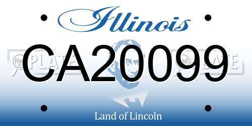 CA20099 Illinois License Plate