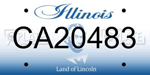 CA20483 Illinois License Plate