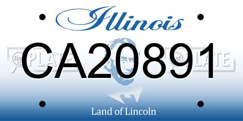 CA20891 Illinois License Plate