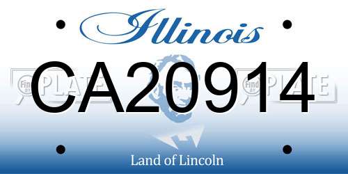 CA20914 Illinois License Plate