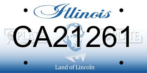 CA21261 Illinois License Plate
