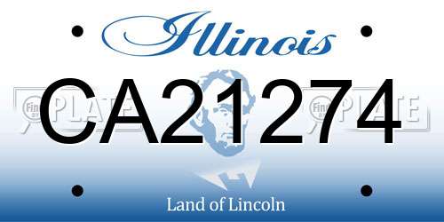 CA21274 Illinois License Plate