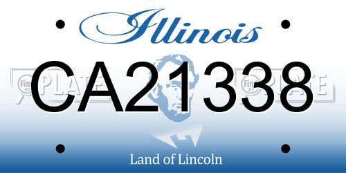 CA21338 Illinois License Plate