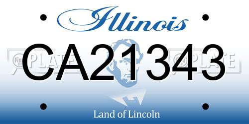 CA21343 Illinois License Plate