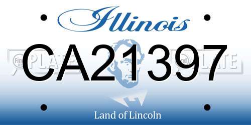 CA21397 Illinois License Plate