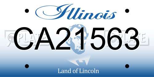 CA21563 Illinois License Plate