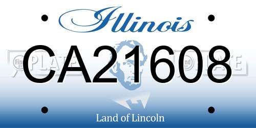 CA21608 Illinois License Plate