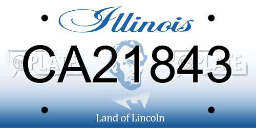 CA21843 Illinois License Plate