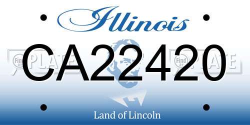 CA22420 Illinois License Plate