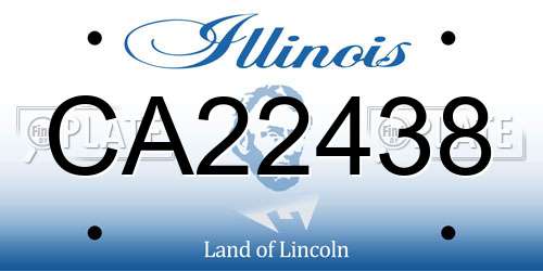 CA22438 Illinois License Plate