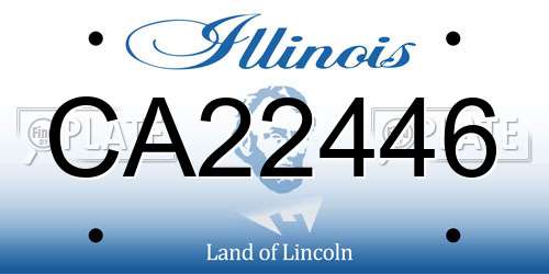 CA22446 Illinois License Plate